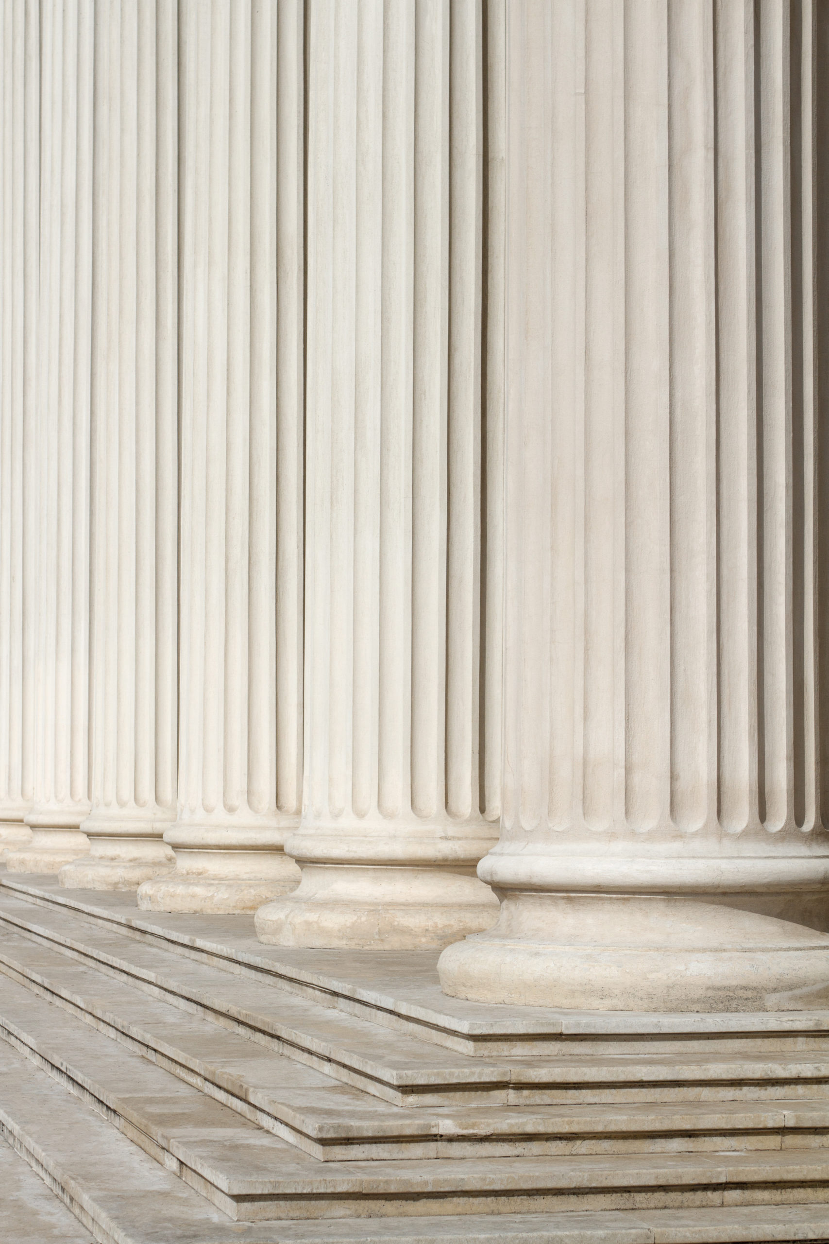 Classical columns close up architecture